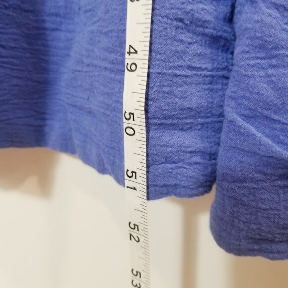 Free People Delphine Birdsong Blue Midi Maxi Dress Smocked 100% Cotton - Picture 7 of 13